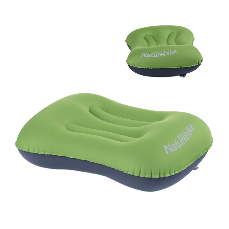 Naturehike надувная наружная походная Подушка Сверхлегкая дорожная подушка с карманом NH15T016-Z - Цвет: Green