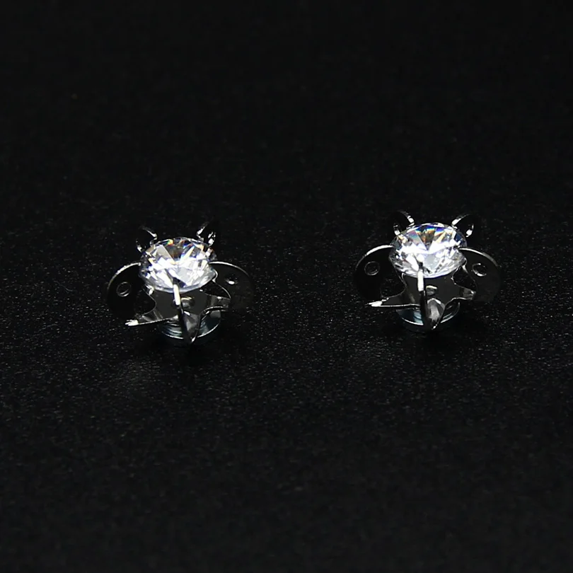 Серьги пусеты ZLDYOU круглые магнитные серьги на магнитах из черного и белого