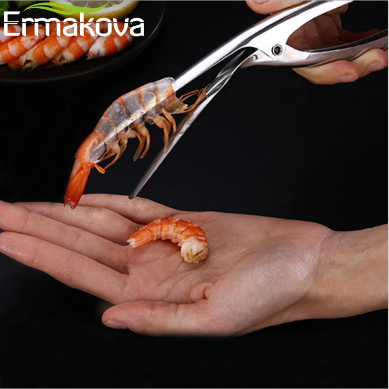 Ермакова Креветочный нож для креветок из нержавеющей стали креветка Deveiner устройство для очистки Креативные кухонные инструменты для приготовления морепродуктов Кухонные гаджеты