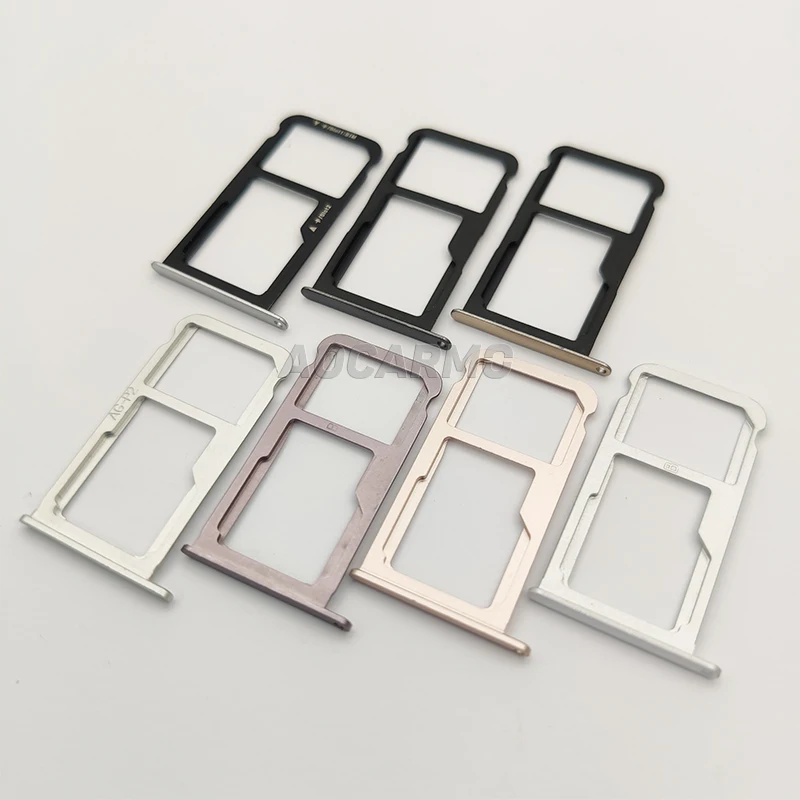 Aocarmo SD MicroSD держатель нано sim-карты лоток Слот для huawei P9 EVA-AL00 P9 Lite Запасная часть