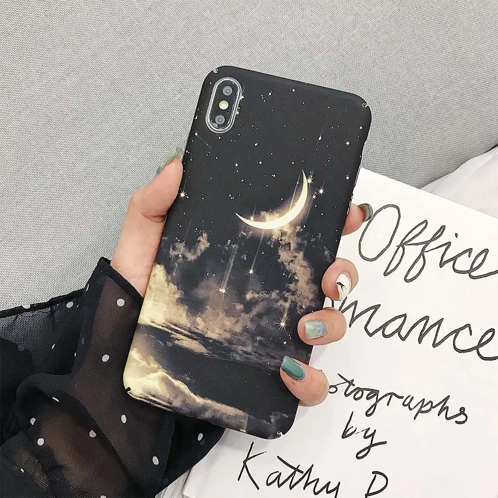 KISSCASE Luminous Phone Cases For Xiaomi Mi 6X A2 A1 9 8 SE Lite Case Redmi Note 7 6 Pro GO 4X 5 Plus Starry Sky Moon Cover Capa |