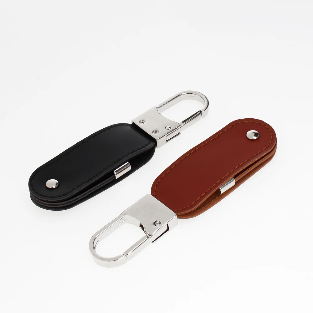 Металлический кожаный флеш-накопитель 32 Гб 64 Гб 128 ГБ Usb флэш-накопитель 4 ГБ 8 ГБ 16 ГБ черная карта памяти брелок Usb 2,0 Thumbdrives