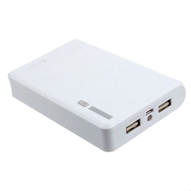 USB 5V 2A power Bank 18650 зарядное устройство для смартфона#8 - Цвет: White