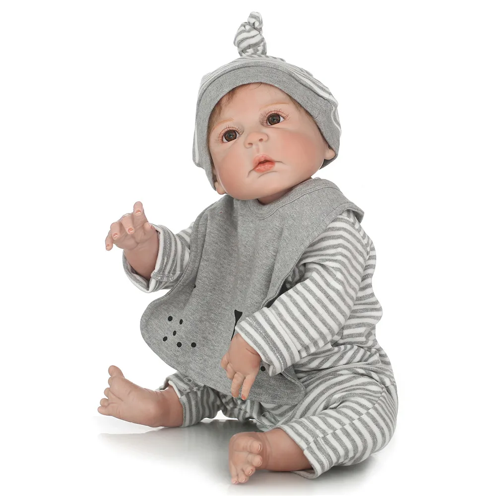 Полное Силиконовое боди Reborn Baby Doll Toys 2" Реалистичная силиконовая кукла-младенец Новорожденные куклы дети подарок на день рождения Bathe Toys bonecas