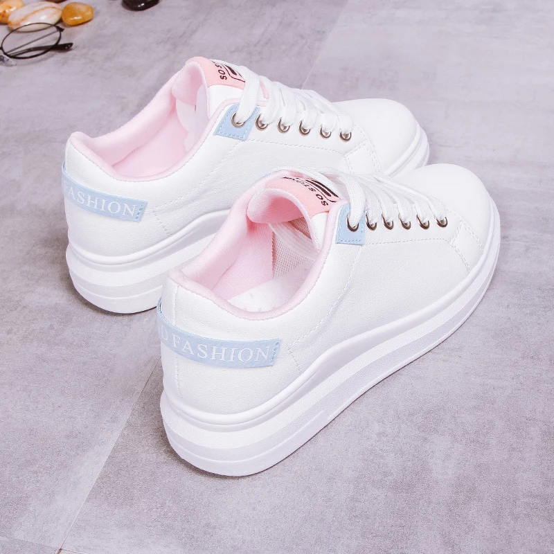 women running shoes Training Sports wedge leather brand white super light platform Jogging Trekking walking zapatos de mujer | Спорт и