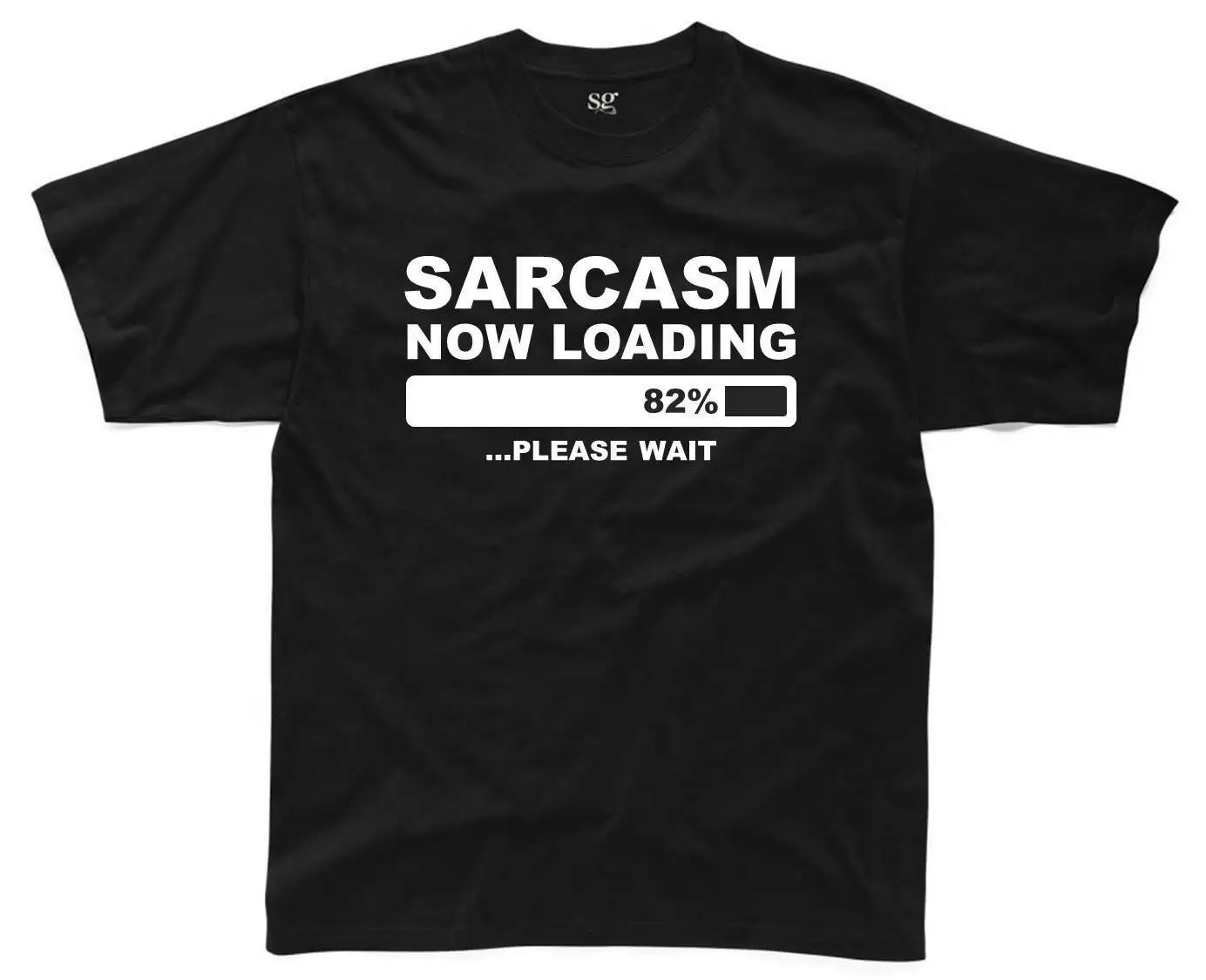 SARCASM NOW LOADING Мужская футболка с черным принтом забавная грубая шутка топ девизом