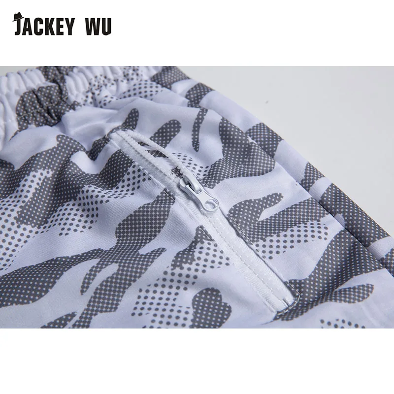 Бренд JACKEYWU бордшорты 2019 модные пляжные шорты с камуфляжным принтом летние
