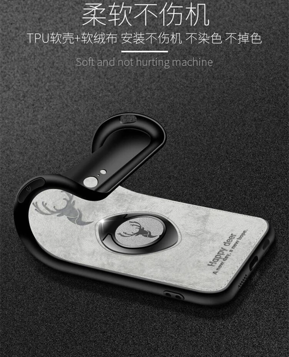 For huawei P9 P10 PLUS case cloth 3D Pattern Cute Deer TPU PC soft phone Case for p10 Magnetic Kickstand ring Car bracket |