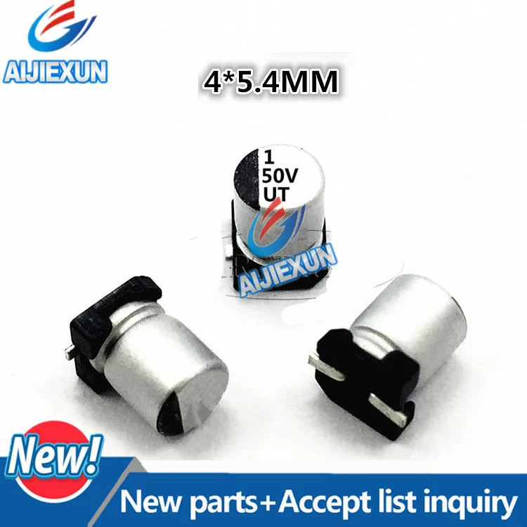 Алюминиевый электролитический конденсатор SMD 1 мкФ 50V 4*5 4 MM 4*5MM 1R0 105 SANYO в наличии 100%