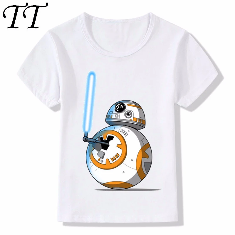 Детские смешные футболки BB 8 On The Move Design для мальчиков и девочек летние топы