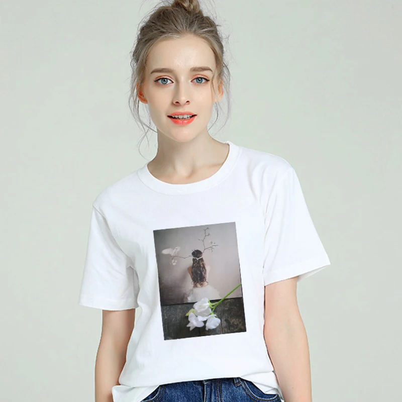 Новый 2019 Лидер продаж футболка Для женщин хлопоковое сексуальные балетные