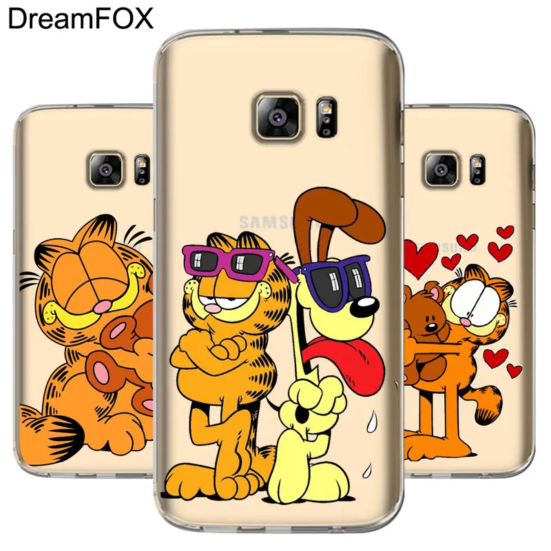 DREAMFOX M496 Гарфилд Мягкий ТПУ силиконовый чехол для samsung Galaxy Note S 6 7 8 9 10 10e 11 11e Lite Edge Plus
