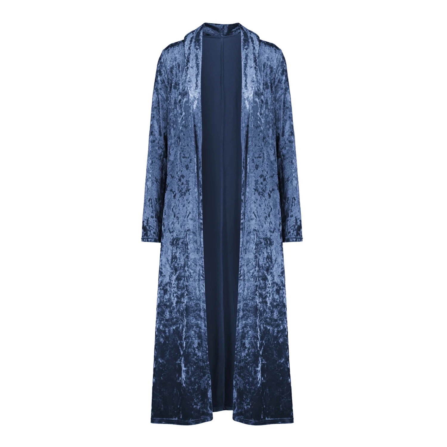

2018 Autumn Women's New Long-sleeved Windbreaker Trend Velvet Long Windbreaker Cardigan Coat Trench Coat for Women