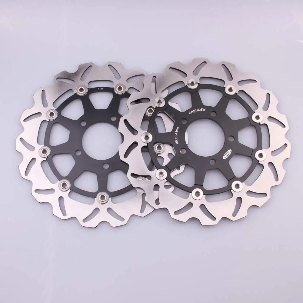 Черный CNC передние тормозные диски для Suzuki GSX-R1000 GSX-R750 GSX-R600 Gixxer Gixer GSXR 600 750 1000 незакрепленные мотоциклетные диски ротора тормозного диска - Цвет: Черный