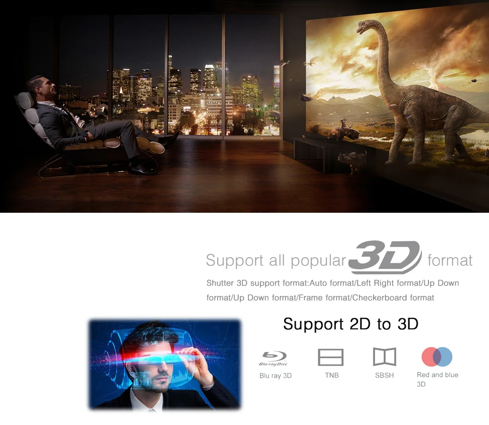 Умный 3D проектор Android tv 4K Wifi Bluetooth DLP HD Портативный светодиодный проектор для домашнего кинотеатра 1080P светодиодный мини-проектор Projektor