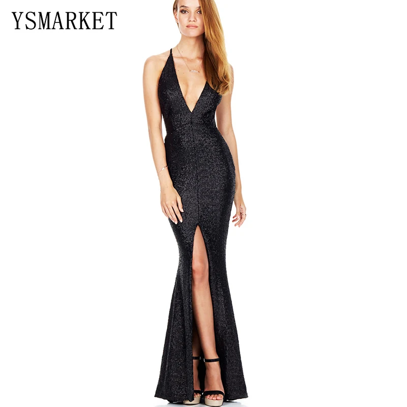 Брендовое Новое Женское весеннее платье модное макси блестящее с блестками