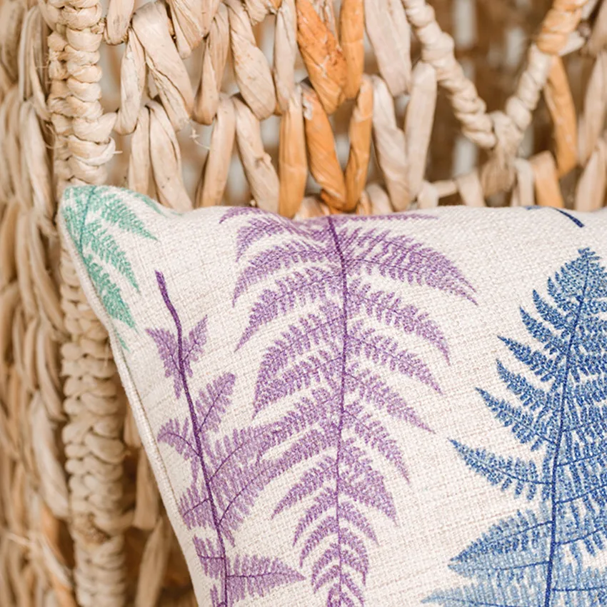 Pillow cover Green plant leaves Home Cushion for office home decorate sofa cushions | Дом и сад