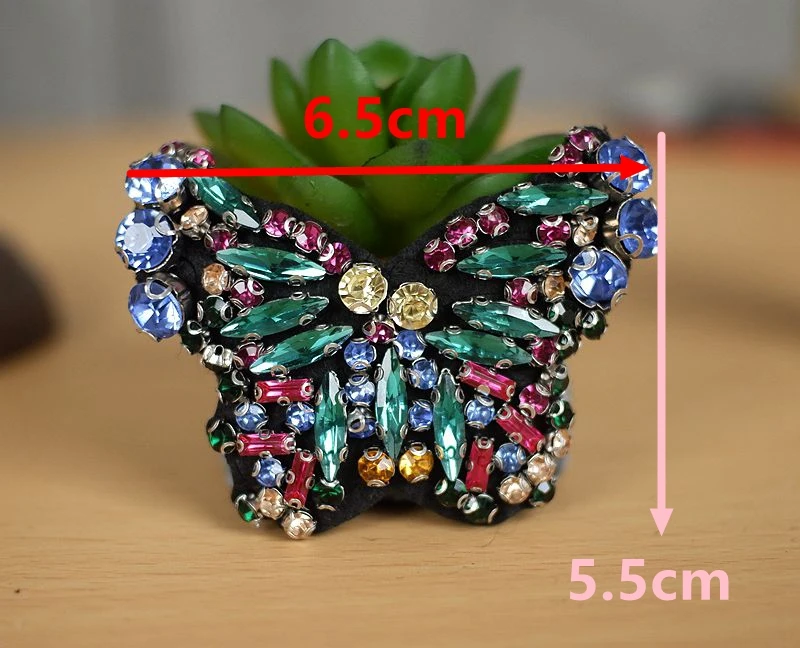 Патчи Стразы с бабочками патчи кристаллами и бисером для одежды нашивки на