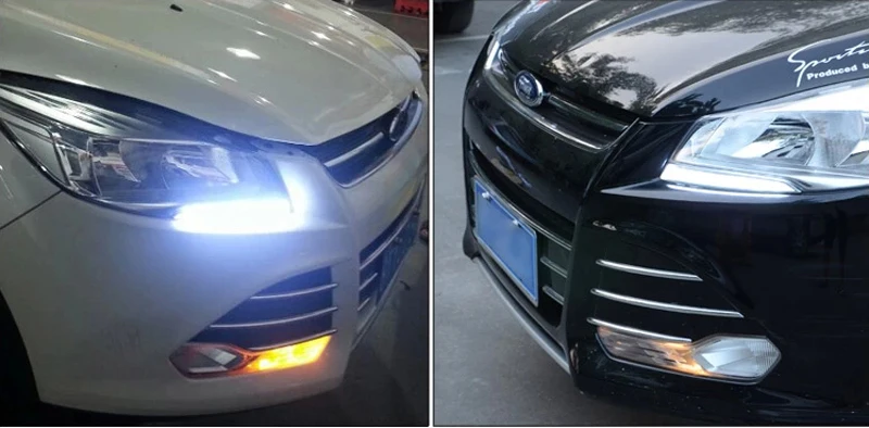 2 шт./компл. SUNKIA 100% Водонепроницаемый светодиодный DRL Габаритные огни для Ford Kuga Escape