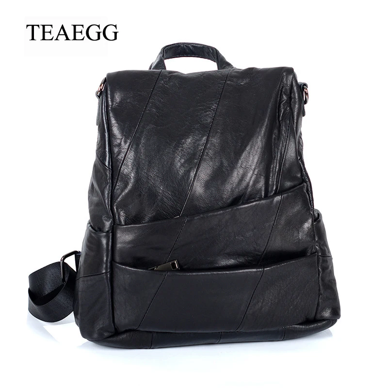 Женский рюкзак TEAEGG из коровьей кожи Женская многофункциональная сумка через