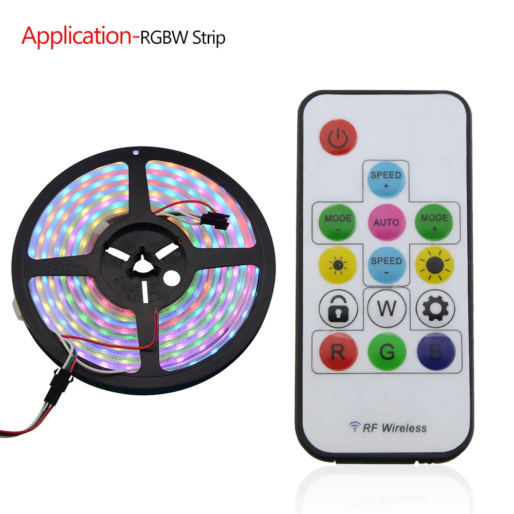 Remote Control + Wireless RF 14keys Led RGB Controller 300kinds Of Change 2048 Pixels For WS2811 WS2812 WS2812B DC 5V LED Strip | Лампы и