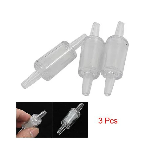 

WSFS Wholesale 2 X 3 Pcs Non-return Plastic Air Pump Check Valves Clear for Aquarium