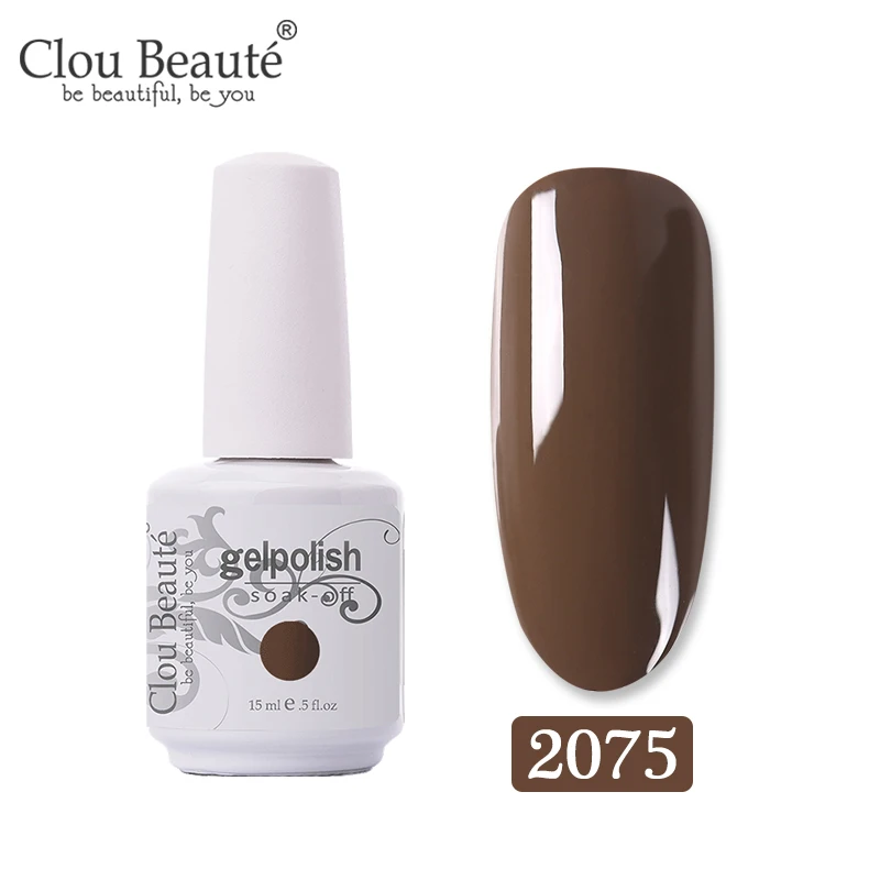 2075 Clou Beaute Gel Nail Polish Top UV LED Gel Nail Art Varnish Hybrid Gel Polish Semi Permanent Vernis Gellak Glitter Gel Lacquer - Цвет: 2075