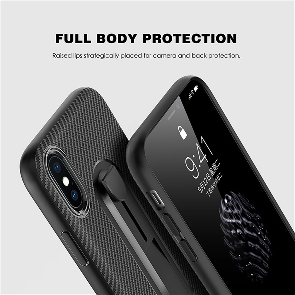 Luxury Armor TPU Silicone Case For iphone XS MAX XR X SE 5 5s 6 6s 7 8 Plus Cover Carbon fiber texture back Soft Phone Cases |