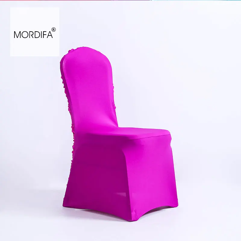 Украшенные цветами chaircovers стрейч розетка вышивка Необычные Royal Blue Обеденный