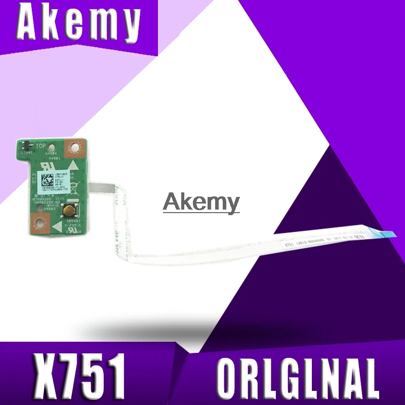 Оригинальная плата переключателя питания с кабелем для ASUS X751 X751L X751LB X751LD X751LJ X751LA