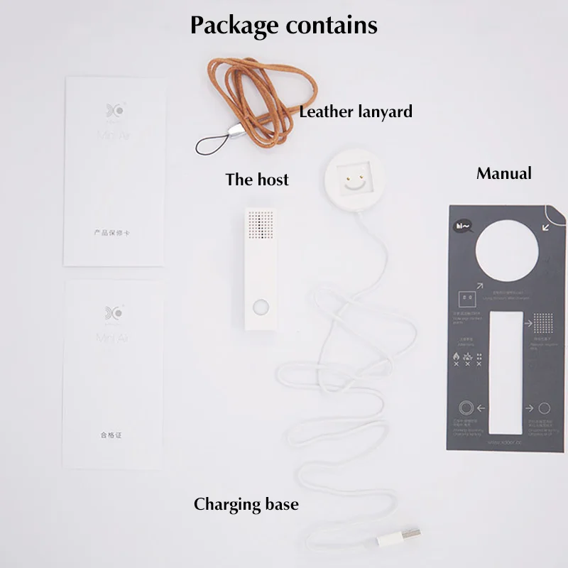Портативный ионный очиститель воздуха ожерелье мини пыли USB формальдегида