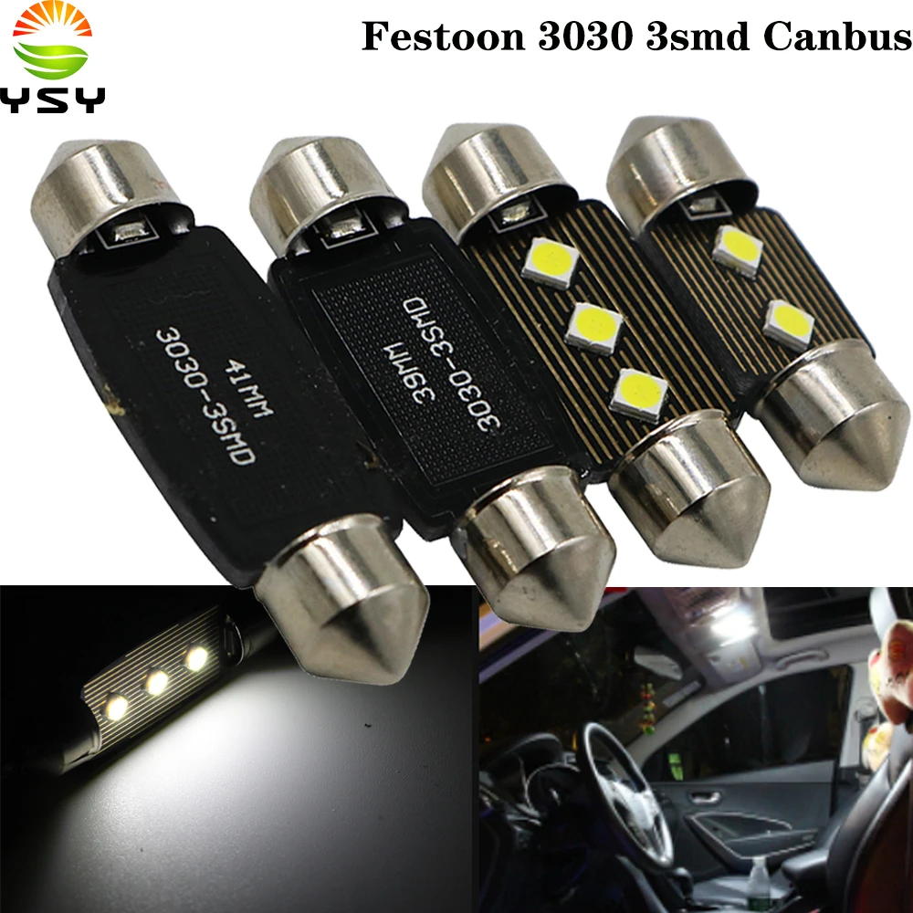 

Сверхъяркая лампа YSY 3030x31 мм 36 мм 39 мм 42 мм C5W C10W SMD