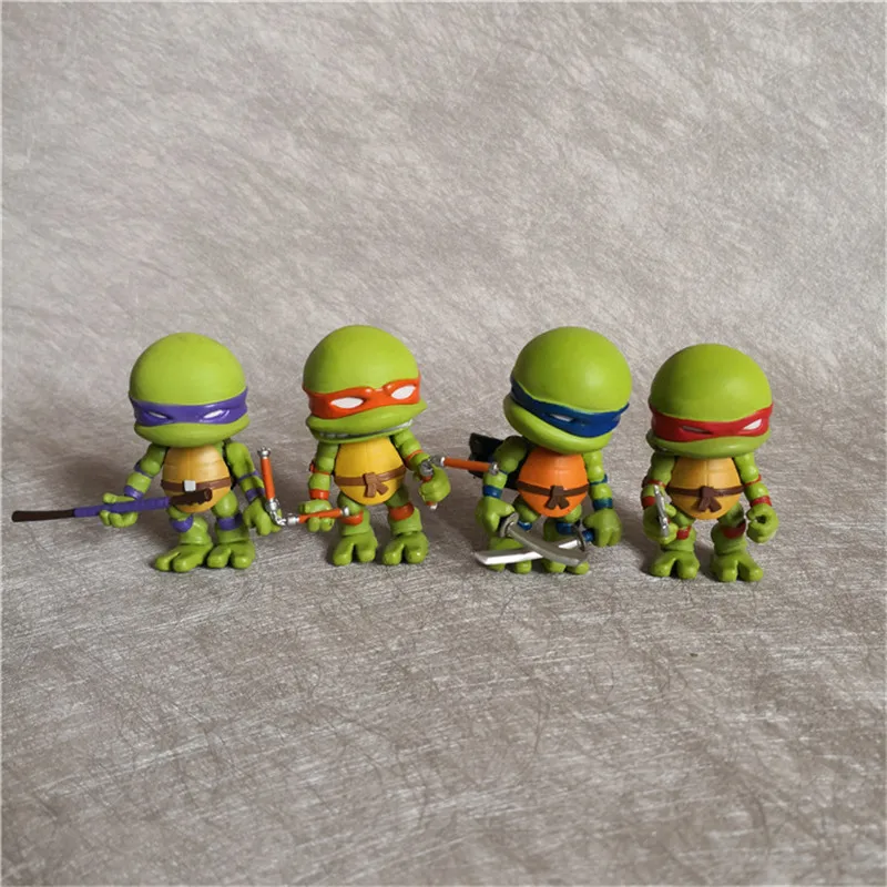 4 шт./лот кунг фу Черепашки Аниме Фигурка отличного качества ниндзя Leonardo Raphael Donatello