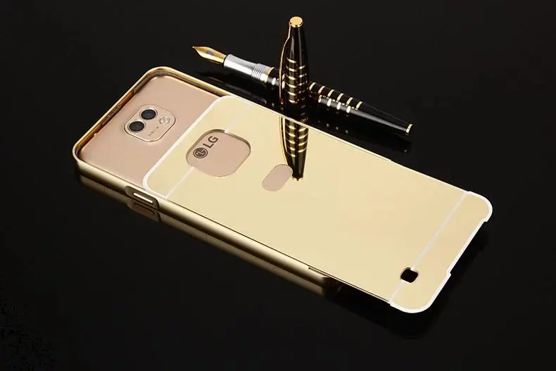Mirror PC Back Cover Cases For LG X Cam K580 Anti-knock Protection Case Plating Aluminum Metal Frame |