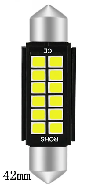 41mm-white 2 шт C5w светодиодная лампа гирлянда 28 мм 39 мм 41 мм C5w C10w лампа для чтения светильник для салона автомобиля 2835 SMD белый - Испускаемый цвет: 41mm-white