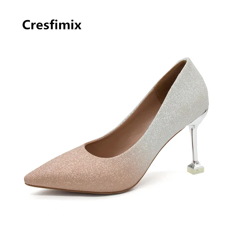 Cresfimix femmes hauts talons/женские пикантные удобные вечерние туфли на высоком каблуке