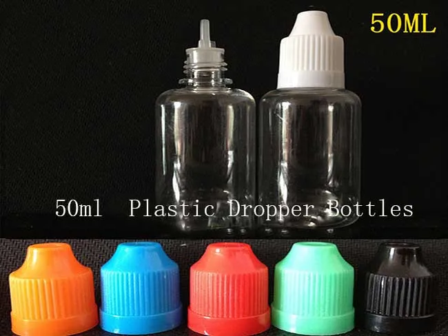 50ml PET Empty Plastic Dropper Bottle for e liquid With Childproof Cap&amp Tip LDPE Transparent 50pcs | Красота и здоровье