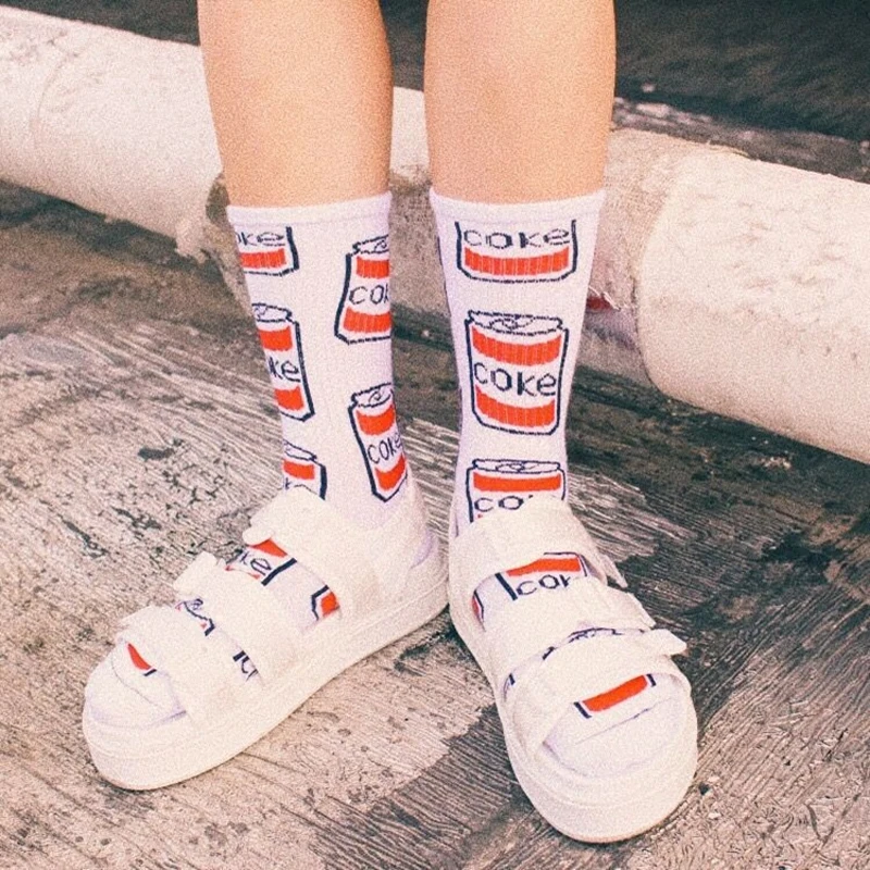 Носки для скейтборда в стиле Харадзюку мужские модные дизайнерские с рисунком