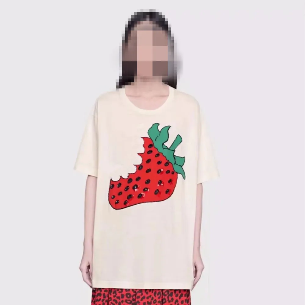 Летние футболки из хлопка с блестками 2019 дизайнерская полосатая футболка