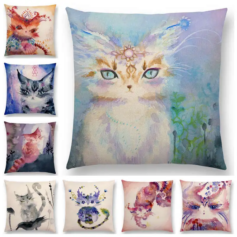 Новинка красивая наволочка с изображением Алисы волшебного кота благодарности