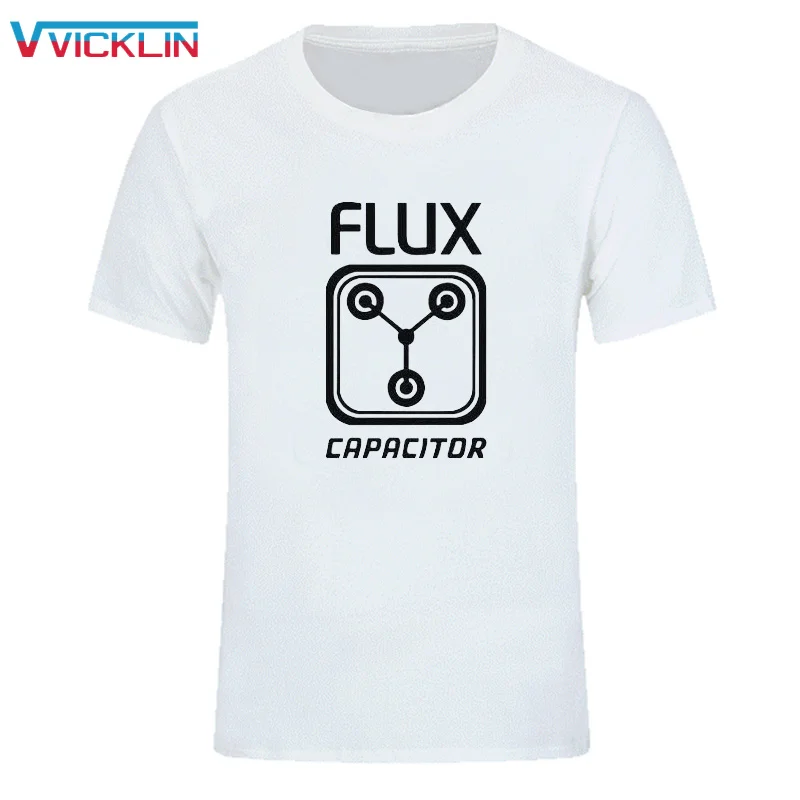 Модные флюс конденсатор Назад в будущее футболки мужские от бренда футболка с