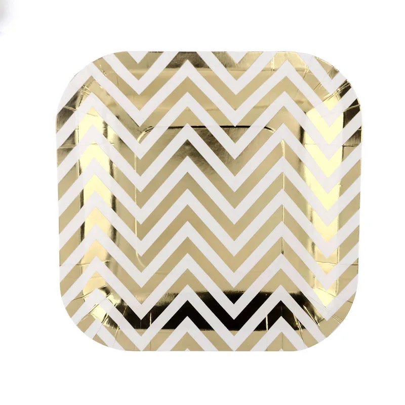 FGHGF фольга волна одноразовые вечерние Посуда Свадьба Рождество Новый год