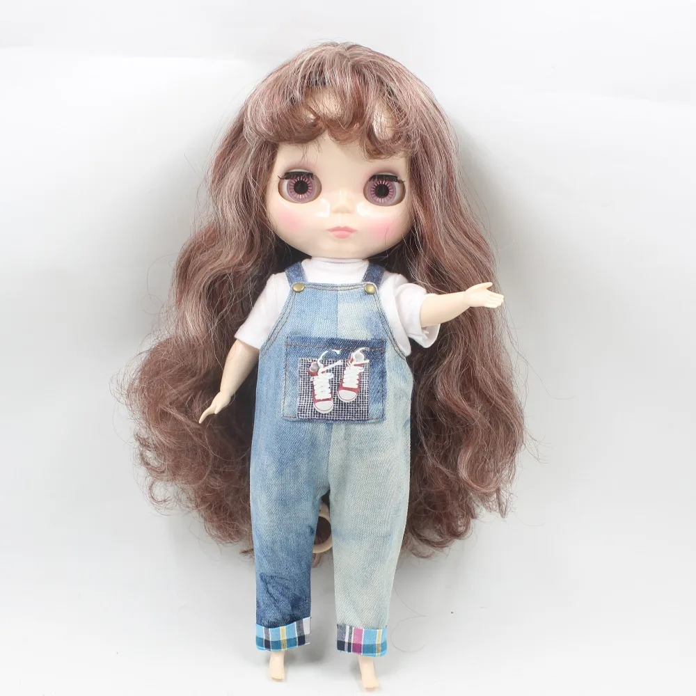 Blyth мягкая игрушка ледяные толстые джинсы для девочек белая рубашка | Игрушки и