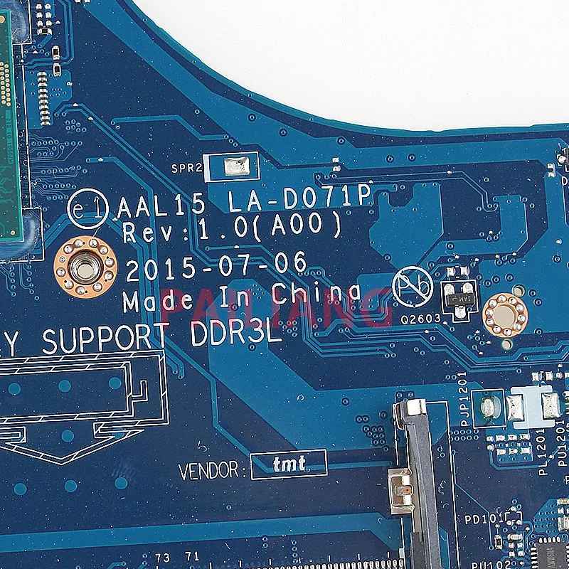 Материнская плата для ноутбука DELL Inspiron 5759 5559 I7 6500U ПК материнская CN 0F1J0W AAL15 LA D071P full