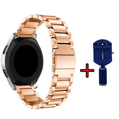 rose gold Ремешок из нержавеющей стали для samsung gear S3 Frontier/классический ремешок 22 мм браслет для samsung Galaxy 46 мм ремешок - Цвет ремешка: rose gold
