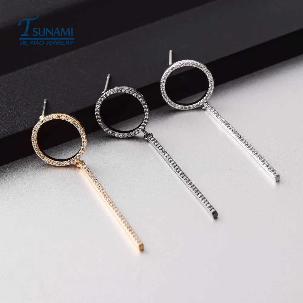 Высокое качество и элегантный циркон серьги ювелирные изделия высокого камень