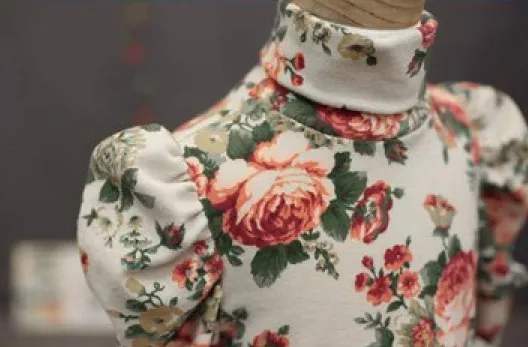 (100-140cm) 5pcs/lot Winter Fashion turtleneck long sleeve patchwork floral print Girl Dress /Princess Dress/ | Мать и ребенок