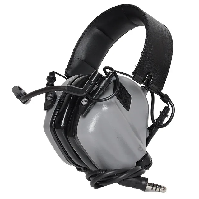 OPSMEN Earmor Airsoftsports тактические наушники M32 с шумоподавлением, наушники для военной авиационной связи - Цвет: GREY