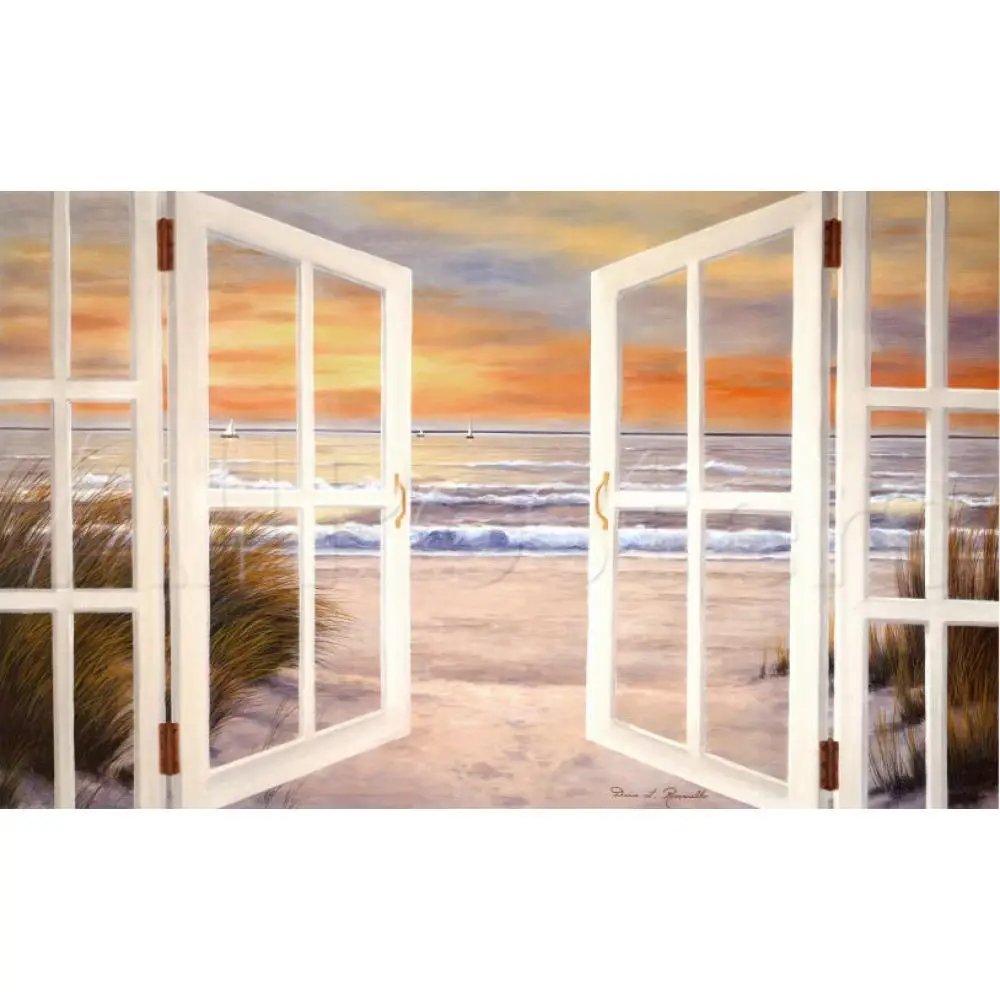 Kopen Hand Geschilderd Canvas Art Olieverf Zeegezichten Sunset Beach Mooi Kunstwerk Voor Woonkamer Muur Decor Hoge Kwaliteit