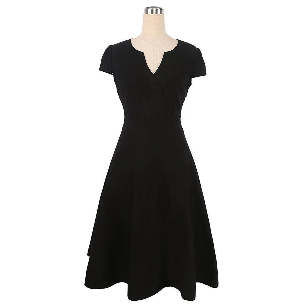 Berydress Retro 1950s Elegant Women Office Dress Navy Blue Vestido De Festa Formal Work Summer Dresses 2017 Audrey Hepburn | Женская